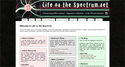 Desktop Screenshot of lifeonthespectrum.net