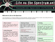 Tablet Screenshot of lifeonthespectrum.net